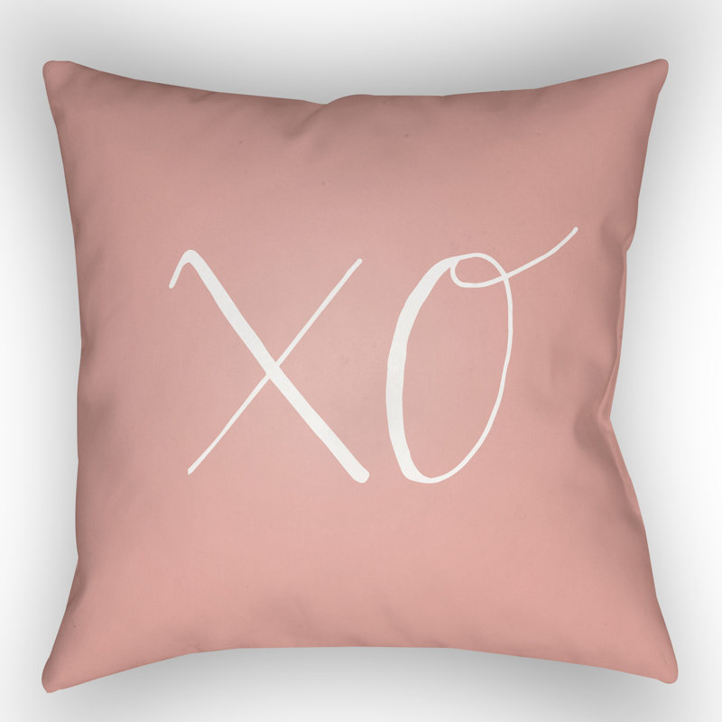Outdoor Throw Pillow, Pink, 20" H x 20" W x 4" D