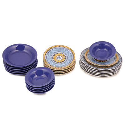 Piece Porcelain China Dinnerware Set - Service for 6