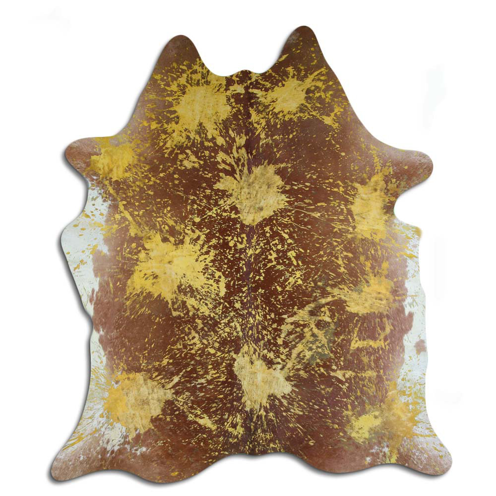 Foundry Select ACID WASHED HAIR ON Cowhide RUG DISTRESSED YELLOW 3 - 5 ...