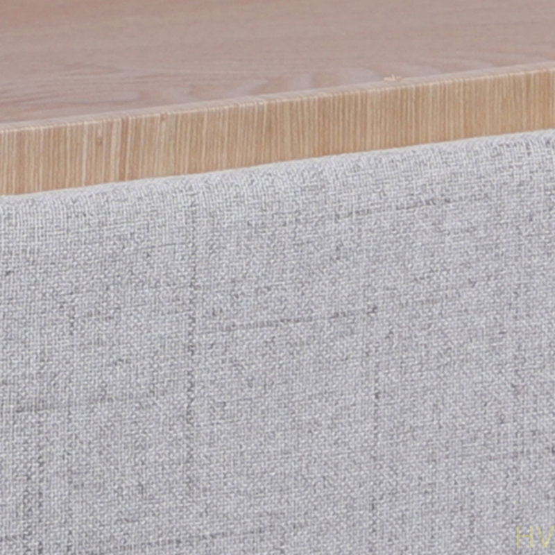 Repose-pieds avec rangement et plateau en bois réversible, Gris