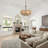 6- Light Dimmable Drum Chandelier Natural Rattan Bohemian Pendant-1699023142
