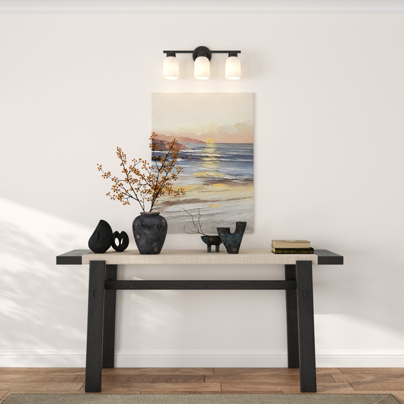 Leblanc 3-Light Bathroom Wall Light, Matte Black