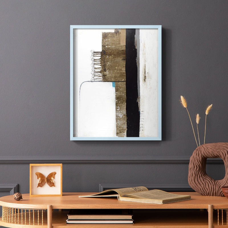 Unexpected Growth Framed Print - Solid Wood, Blue, 10" H x 8" W