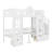 Twin-Over-Twin Bunk Bed With Changeable Table, Bunk Bed Turn Into Upper Bed And Down Desk -White