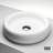 VIGO Elan Bathroom Vessel Sink, Round 17" Matte White Matte Stone™ Vessel Sink for Bathroom Countertop, Bathroom Sink Above Counter, Round Sculptural Gallery-Inspired Modern Vanity Sink