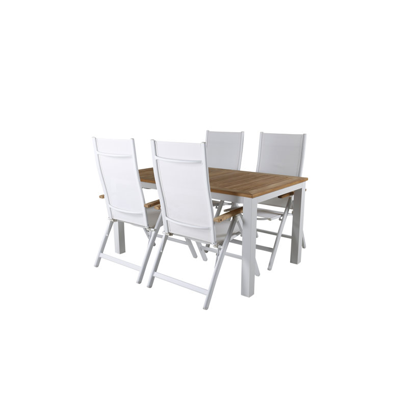 Abbie-Mae Butterfly Leaf Dining Set, H75 x L210 x W100cm
