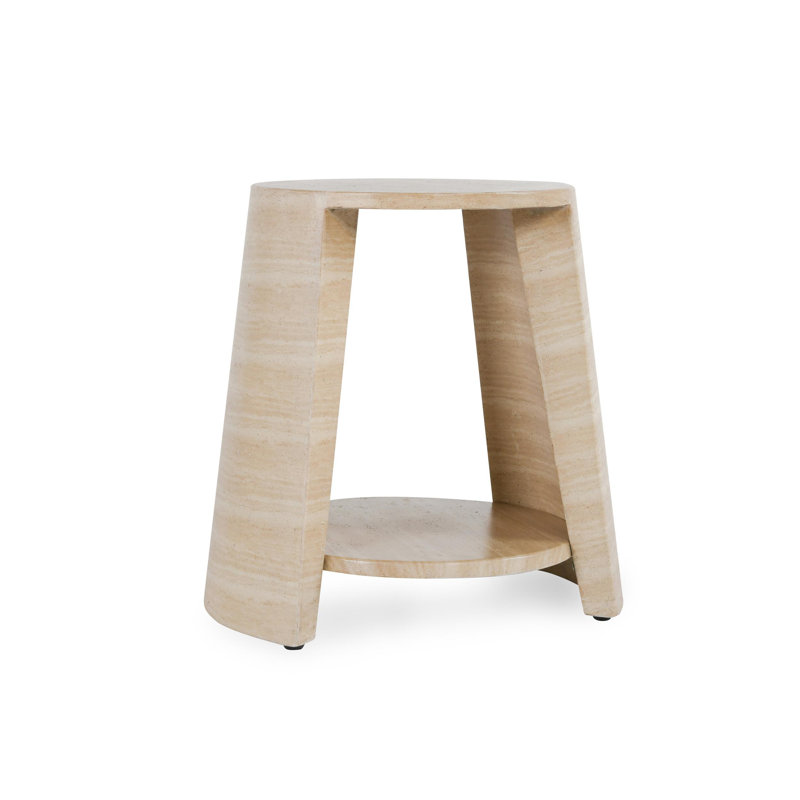 Table de bout ronde en pierre Rosen