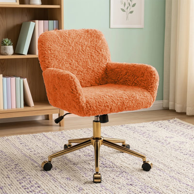 Chaise de bureau moderne en velours avec pivot