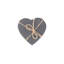 4 Piece Heart Shaped Slate Coaster Set