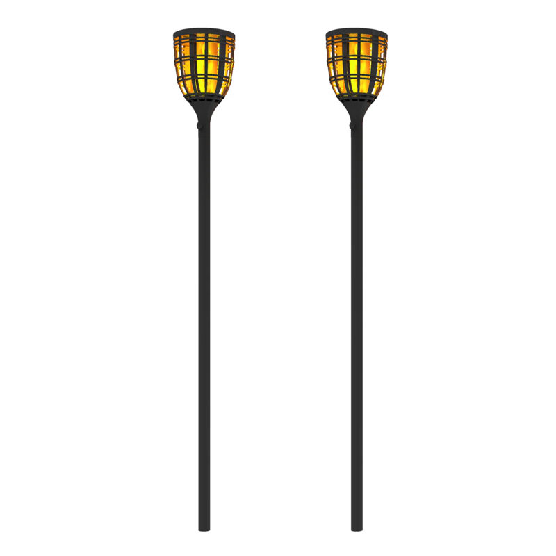 Matte Black Solar Powered Integrated LED Pathway Light Pack