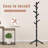 Jedriel 8-hook Freestanding Adjustable Wooden Coat Rack for Entryway,Bedroom,Office-397278283