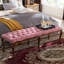 Banc en velours et en caoutchouc de style européen pour chambre et salon
