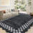 Scalloped Area Rugs Modern Bordered Accent Carpet,Non-Slip Floor Cover,Stain-Resistant Indoor Mat for Bedroom,Kitchen,Living Room-620051064-620051332
