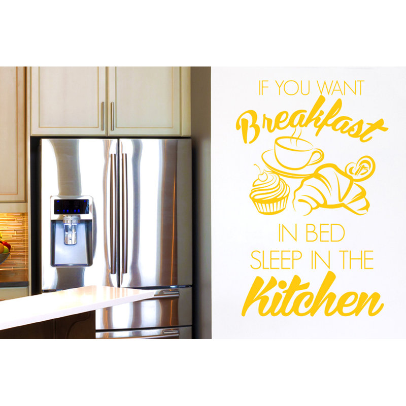 Food & Beverage Non-Wall Damaging Wall Decal, Dark Yellow