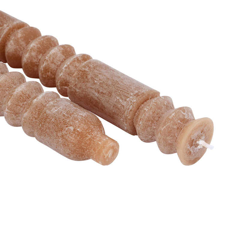 Bougies totem non parfumées en boîte, Brun