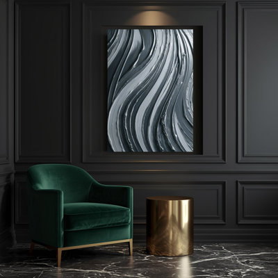 Art mural sur toile gris diagonal