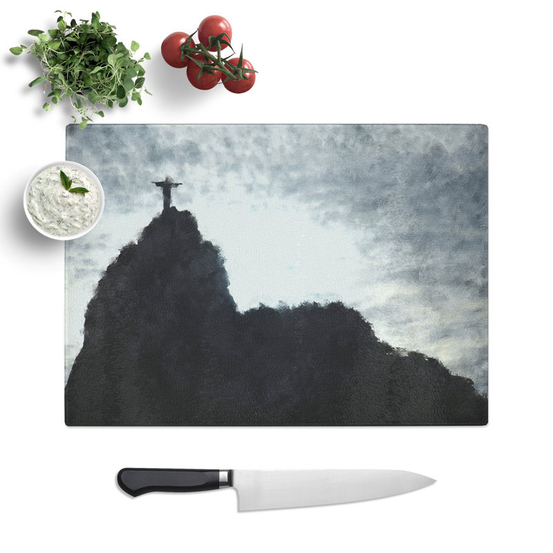 Christ the Redeemer in Rio Vol.1 Painting Chopping Board, 0.4cm H x 20cm W x 28.5cm L