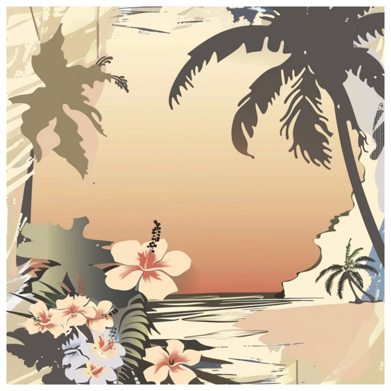 Couvre-lit matelassé Tropical Beach, Double