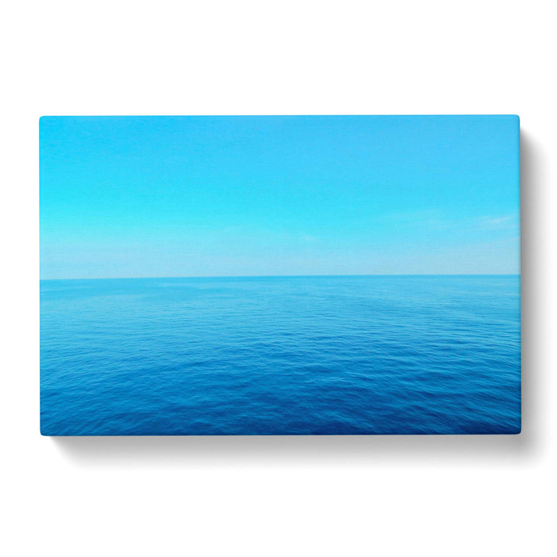 Blue Ocean Horizon - Wrapped Canvas Print, 50cm H x 76cm W x 3cm D