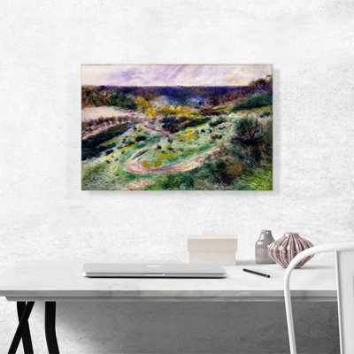 «Road at Wargemont 1879» par Pierre-Auguste Renoir, reproduction d'art sur toile tendue