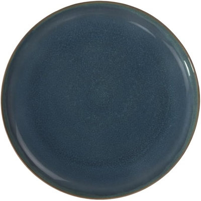 like. by Villeroy & Boch Crafted Denim Buffet Plate, Premium Porcelain, Dishwasher and Microwave Safe, 11.5 in Diameter, Blue