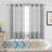 Hywell Soft Linen Plaid Semi-Sheer Grommet Curtain Panels-429486296-429486273