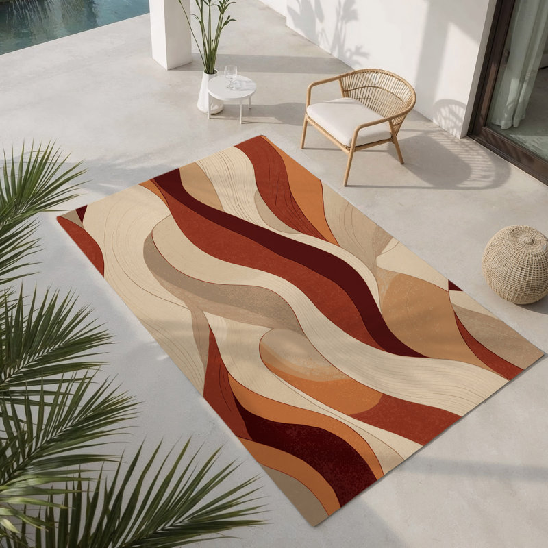 Tapis intérieur et extérieur Ember Traces, Rectangulaire 2 pi x 3 pi