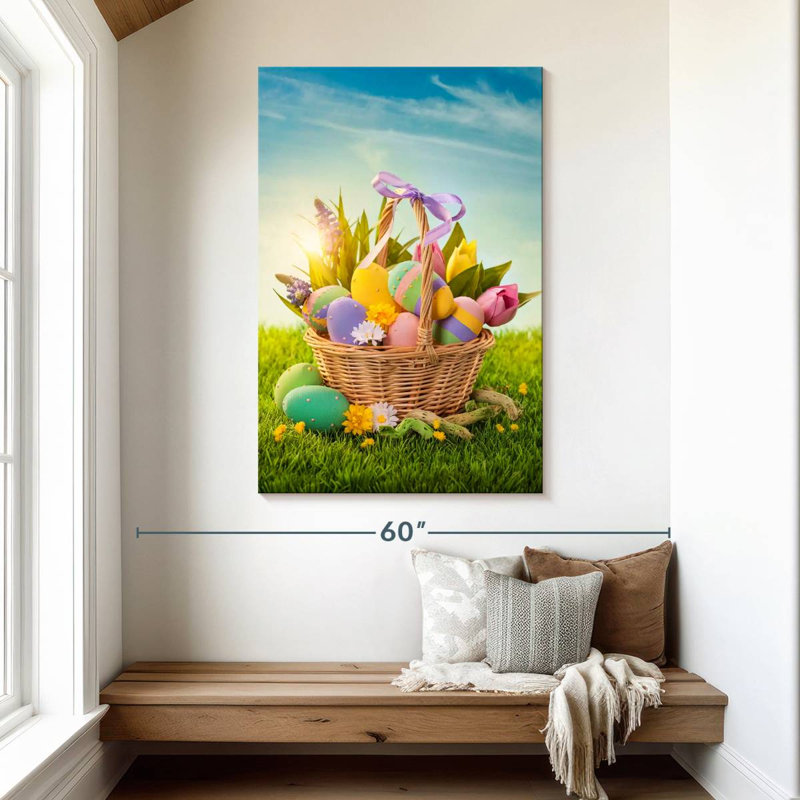 Panier Lelend d'œufs de Pâques, H 48 po x l 32 po