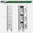 3 - Tier 12" Wide Locker with Hooks and Mirrors-82779701