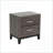 Rustic Grey Oak 2-Drawer Nightstand Bedroom Side Table