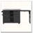 78.3" Outdoor Kitchen Island with Foldable Grill Table and Hidden Trash Cabinet-1816486716