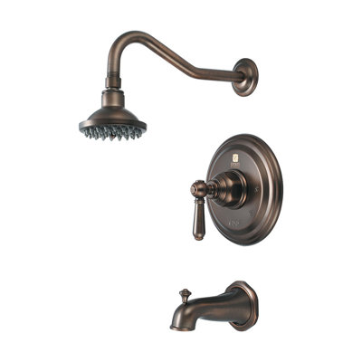 Robinet de baignoire et douche à contrôle de volume à poignée simple Americana