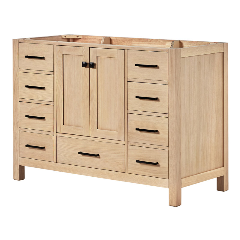 Panchuri 48'' Single Bathroom Vanity Base Only, Oak
