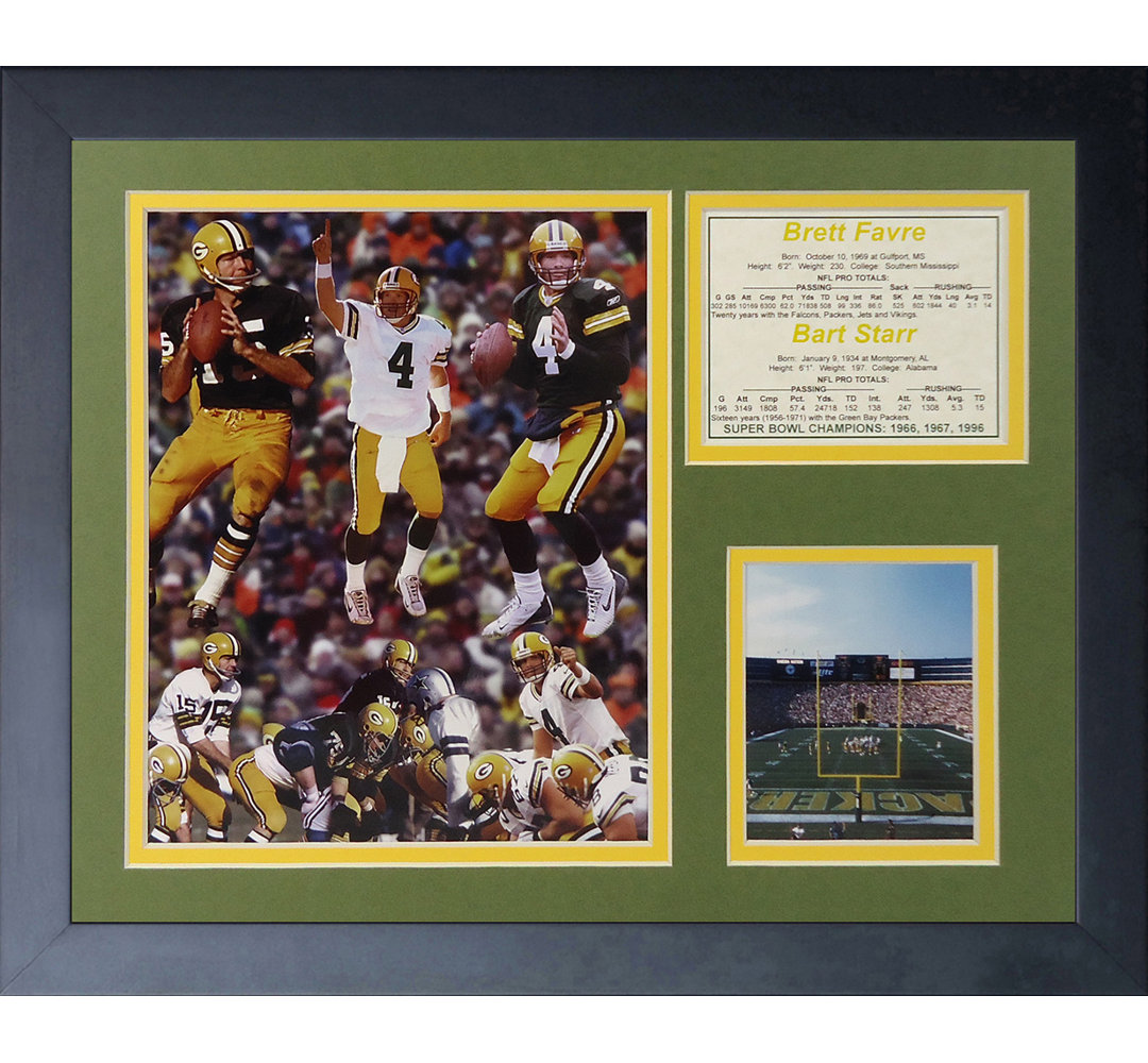 Green Bay Packers Favre Photo Framed Memorabilia Legends Never Die