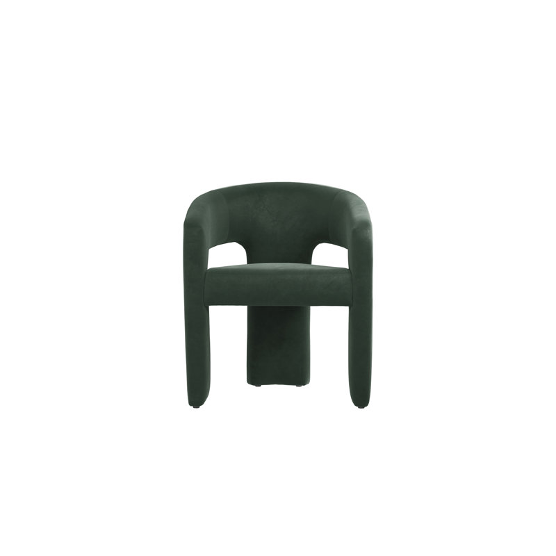 Alba Velvet Upholstered Back Dining Chair, Forest Green