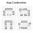 Cassville 8 - Person No Assembly Required Outdoor Conversation Set, Patio Wicker Sectional Seating Group with Cushions, All Weather Sofa Set with Optional Fire Pit Table for Garden Backyard-93662484-93092040