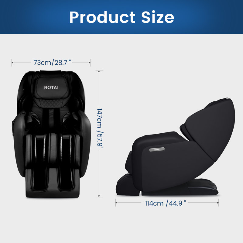 ROTAI Office Chair with Headrest, Black