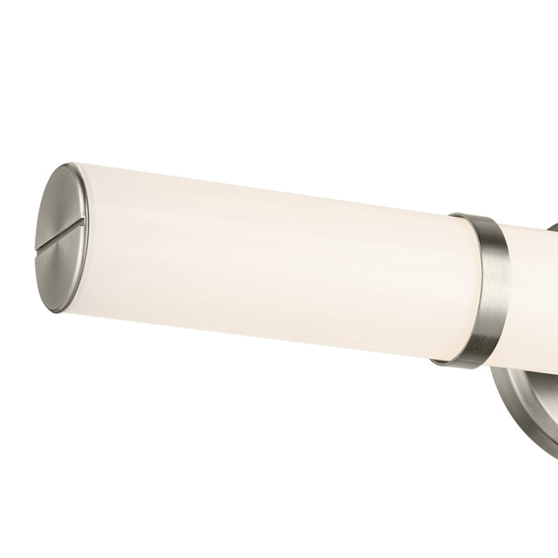24.25" Bath Bar Medium LED with White Glass, Brushed Nickel
