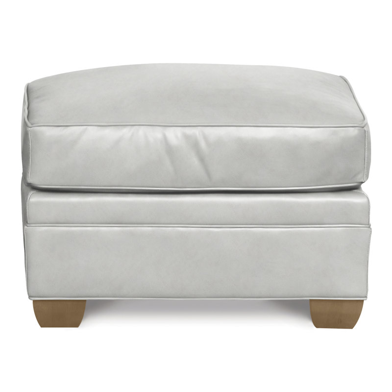 Repose-pieds American Bungalow 28 "Hillcrest, Hampton, Cuir véritable brun cassé Gatsby