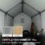 Maison de rangement extérieure 7 pi x 12 pi - Robuste, imperméable avec grande porte, fenêtre de ventilation beige
