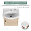 Meuble-lavabo de salle de bain avec lavabo en céramique, fixation murale