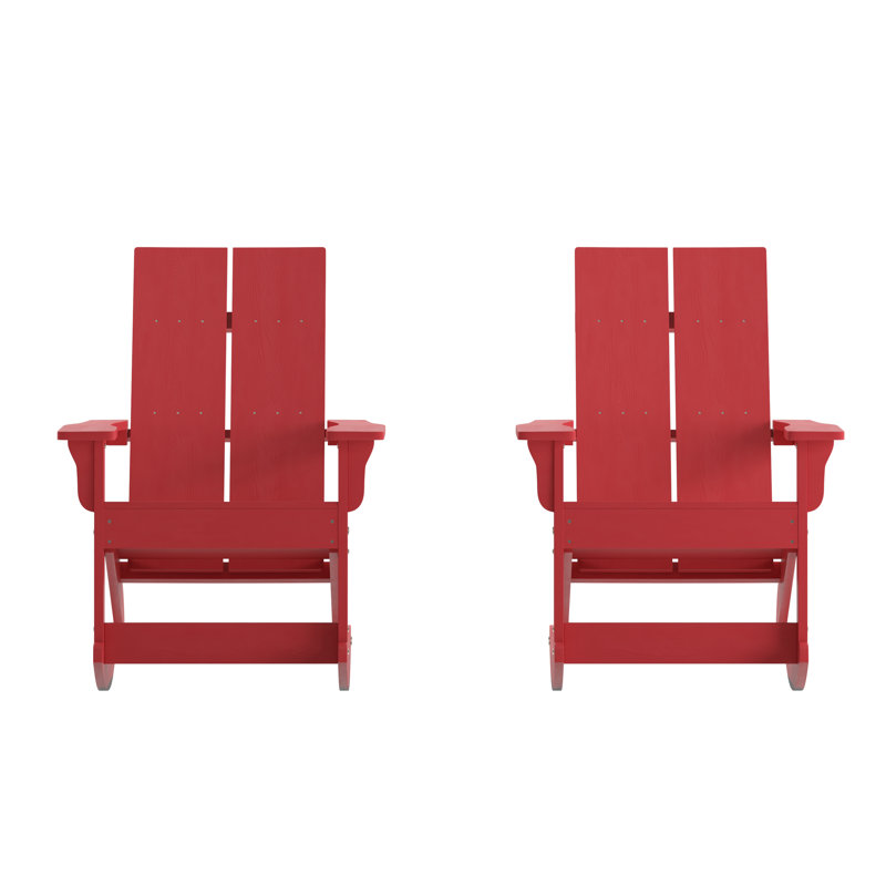 Chaise berçante, Rouge