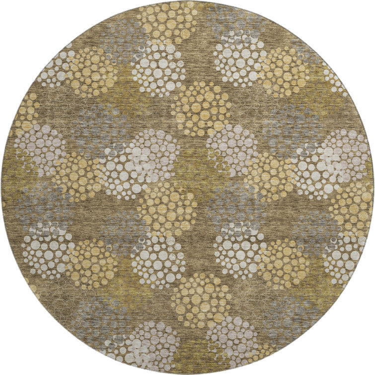 Premium Machine Washable Prisco Brown Rug