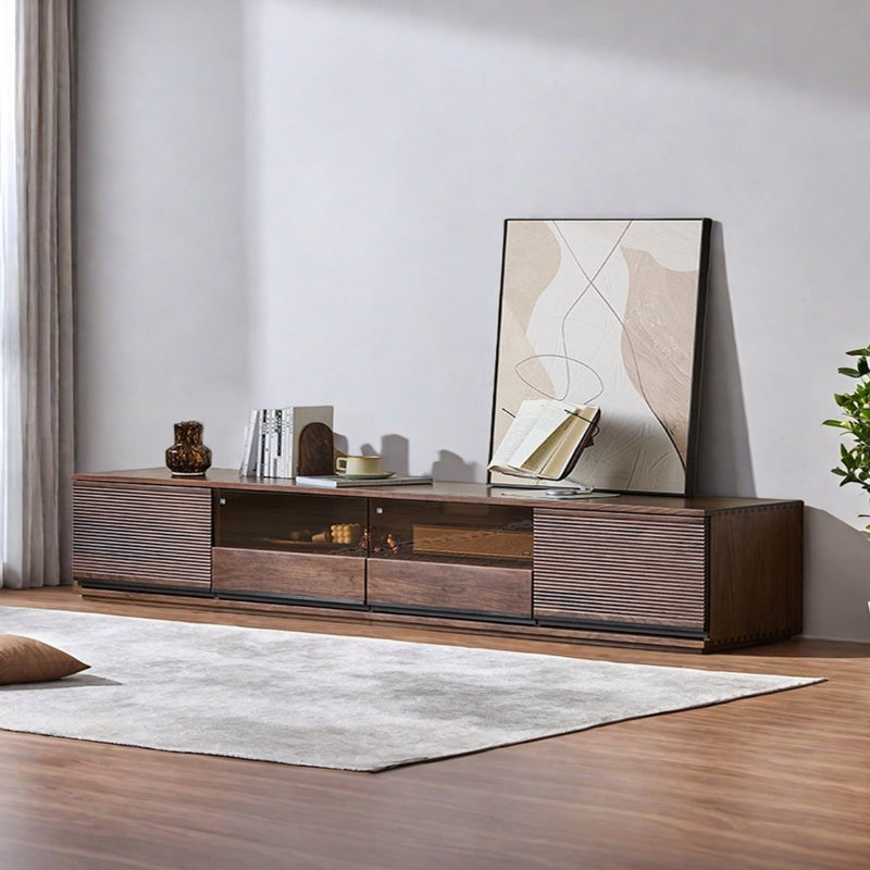 Meuble télé simple avec plusieurs rangements, 94.48"