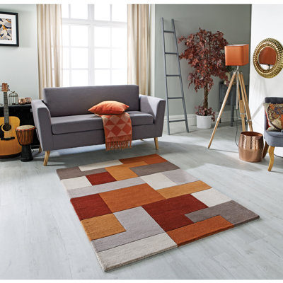 Gunbiorgh Geometric Hand Woven Area Rug