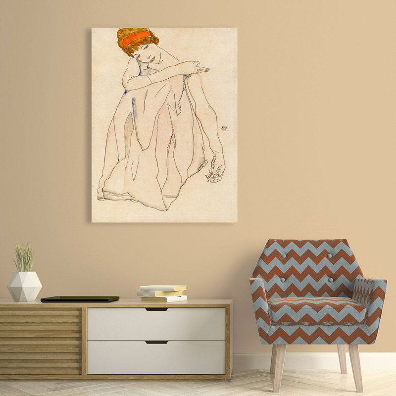 The Dancer by Egon Schiele - Wrapped Canvas Print, 80cm H x 60cm W x 4cm D