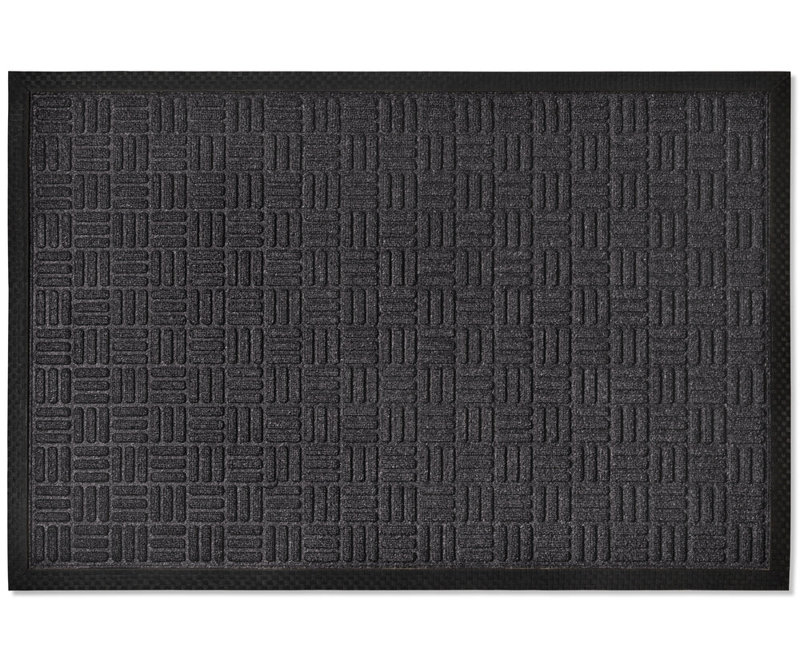 Tapis d'entrée antidérapant Fordville, Noir, 24" W x 36" L