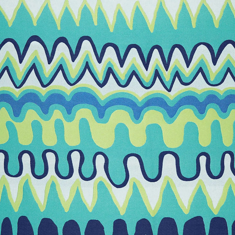 Tissu intérieur / extérieur en zigzag Schumacher x Trina Turk, Laguna