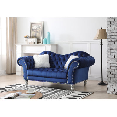 Wilshire 75in Loveseat, Blue