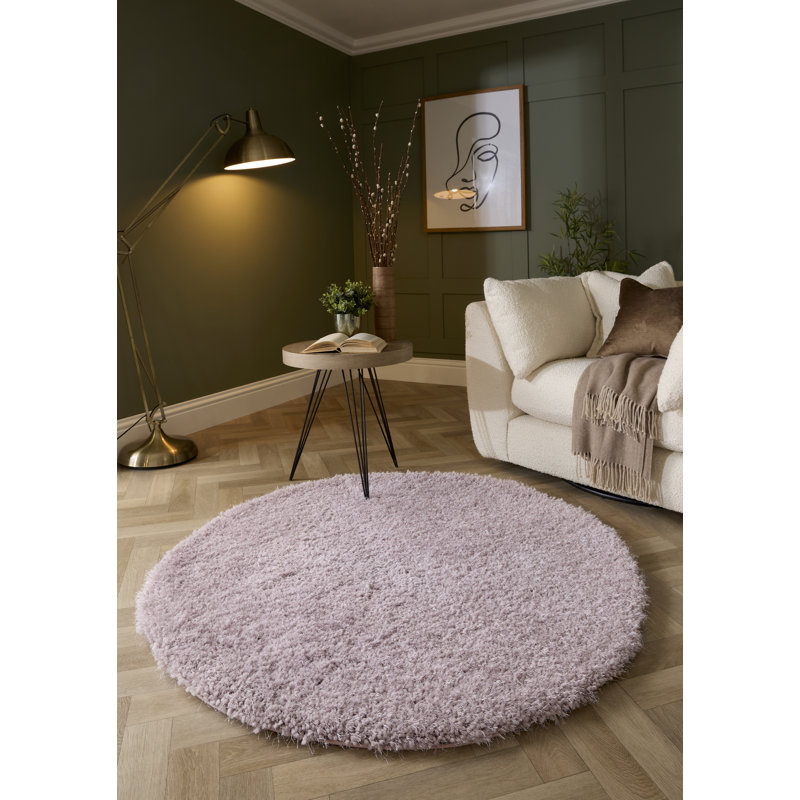 Bakhita Solid Colour Machine Tufted Area Rug, Round 133cm